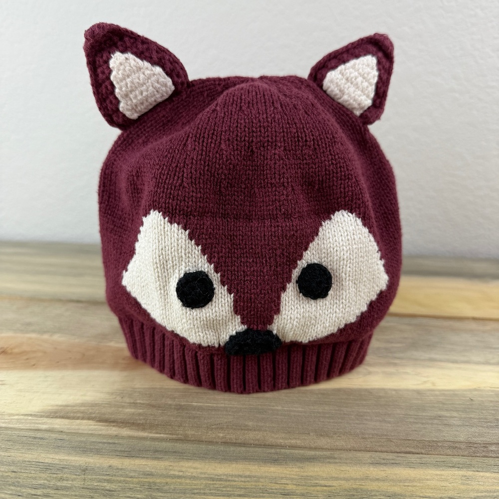 Hanna Andersson Cotton Knit Fox Beanie Size S Cutie Pie!